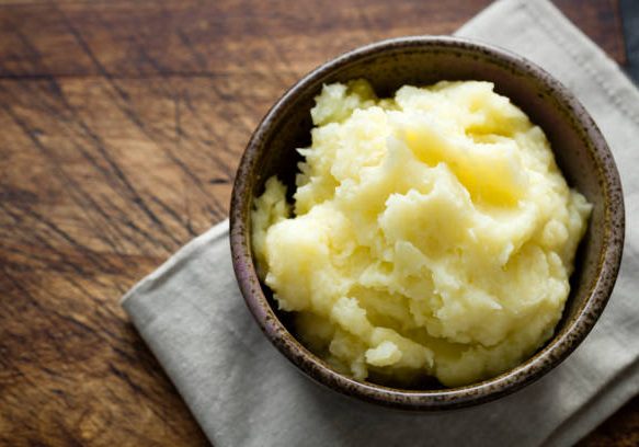 Rustic bowl of Mashed Potato.