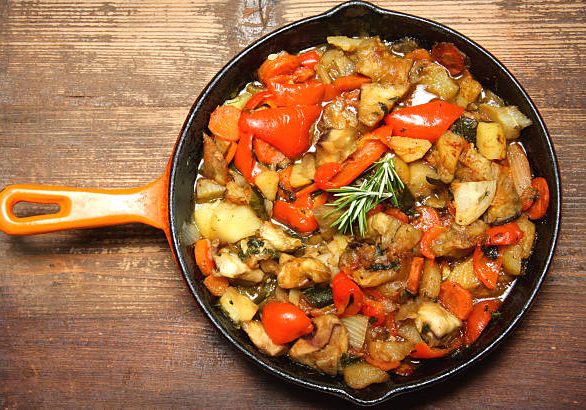 Ratatouille in the pan